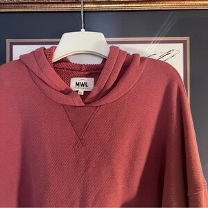 MWL by Madewell Dusty Rose Cropped Hoodie Sweatshirt